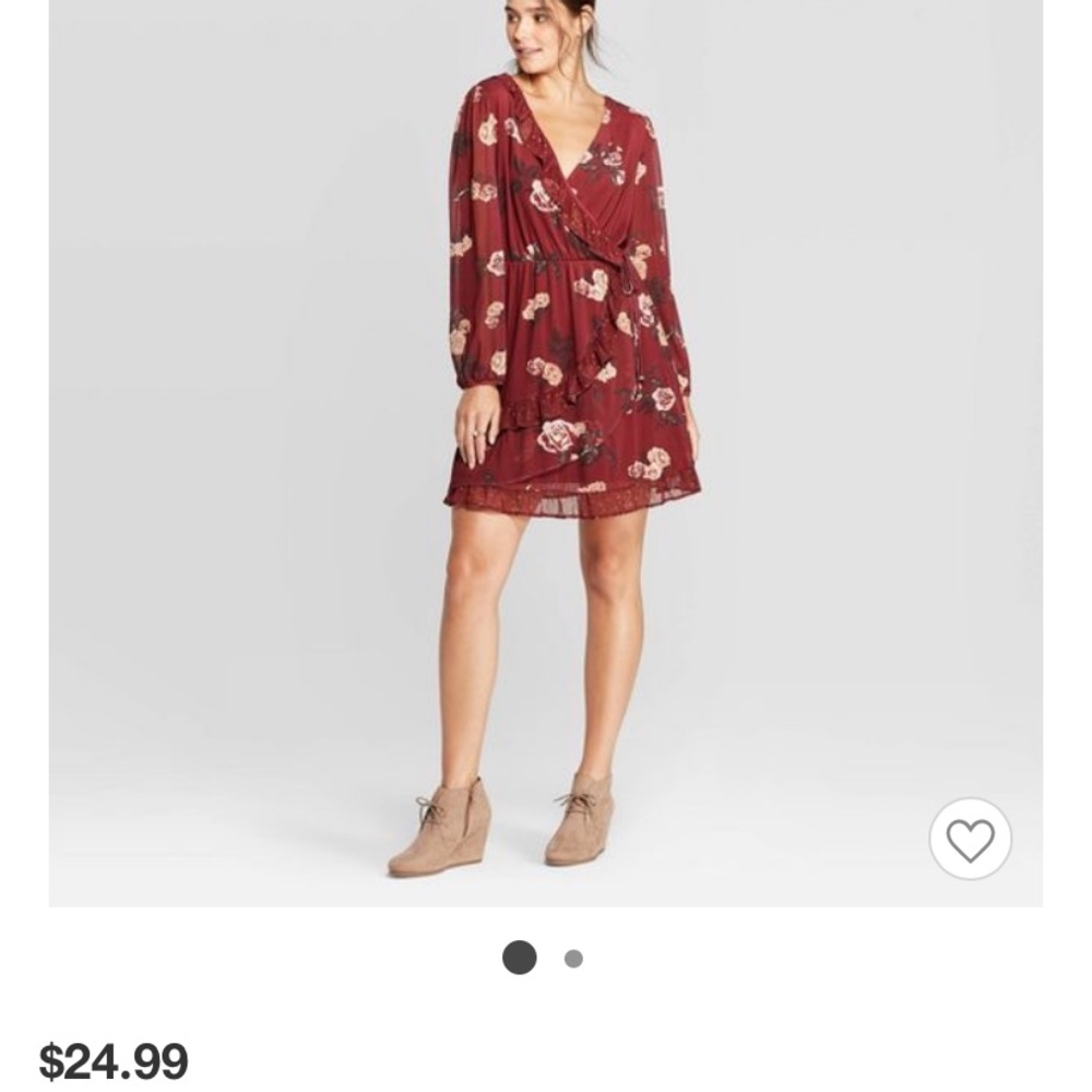 Floral Mini Dress Long Sleeves